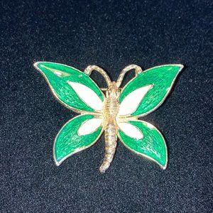 Vintage Signed Florenza Butterfly Brooch